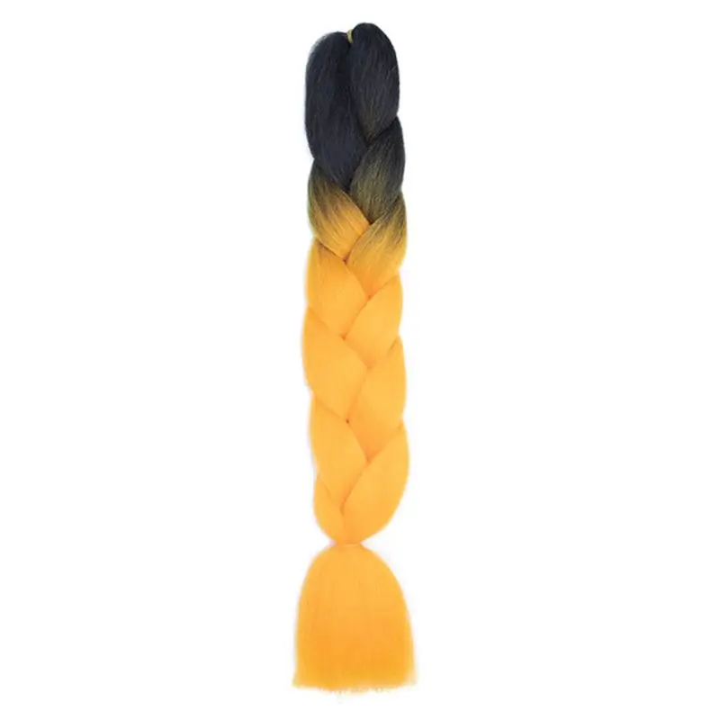 24 дюйма 2 тона цвет Омбре Джамбо косички синтетические волосы для наращивания Высокая температура волокна крючком Твист косички парик прически - Цвет: 9