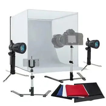 

60CM Photo Studio Photography Light Tent Backdrop Adjustable Stand Kit Cube