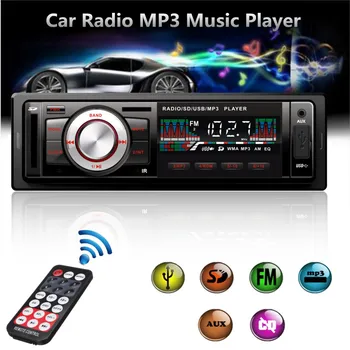 

12V Car Radio MP3 Music Player Stereo In-Dash FM USB SD Audio AUX Input Receiver with Remote Comtrol