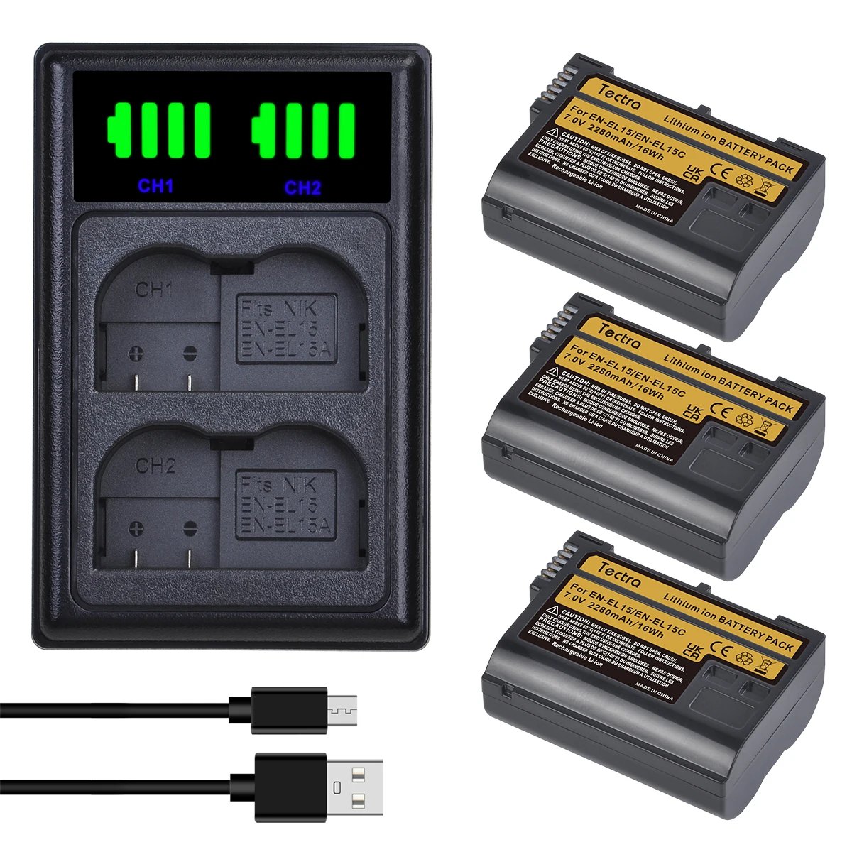 Bateria Da Câmera 2280mAh EN-EL15C ENEL15 &