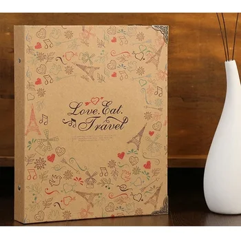 

Loose Leaf Photo Album 210 Storage Pockets for Picture Name Card Tickets Album Flower Printed Photo Album Household Momory Book