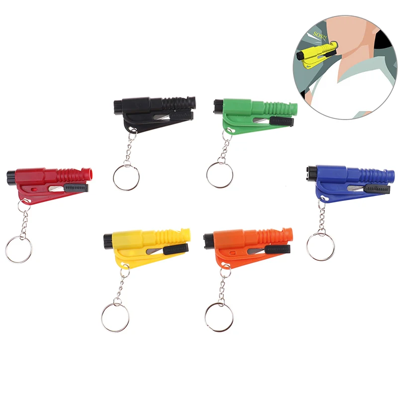 Emergency Safety Escape Car Window Glass Breaker Hammer Keyring Seat Belt Cutter
