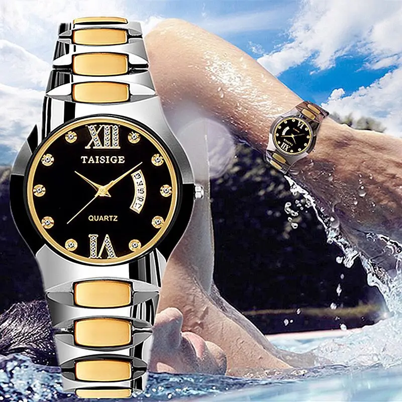 

Taisige Fashion Leisure Tungsten Steel Watch Calendar Quartz Watch Men's Sports Watch Men's Watch Japanese Movement