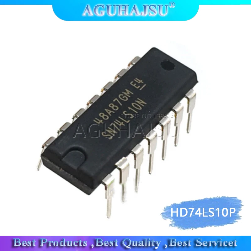 10PCS HD74LS10P DIP14 HD74LS10 DIP SN74LS10N 74LS10 New and Original IC