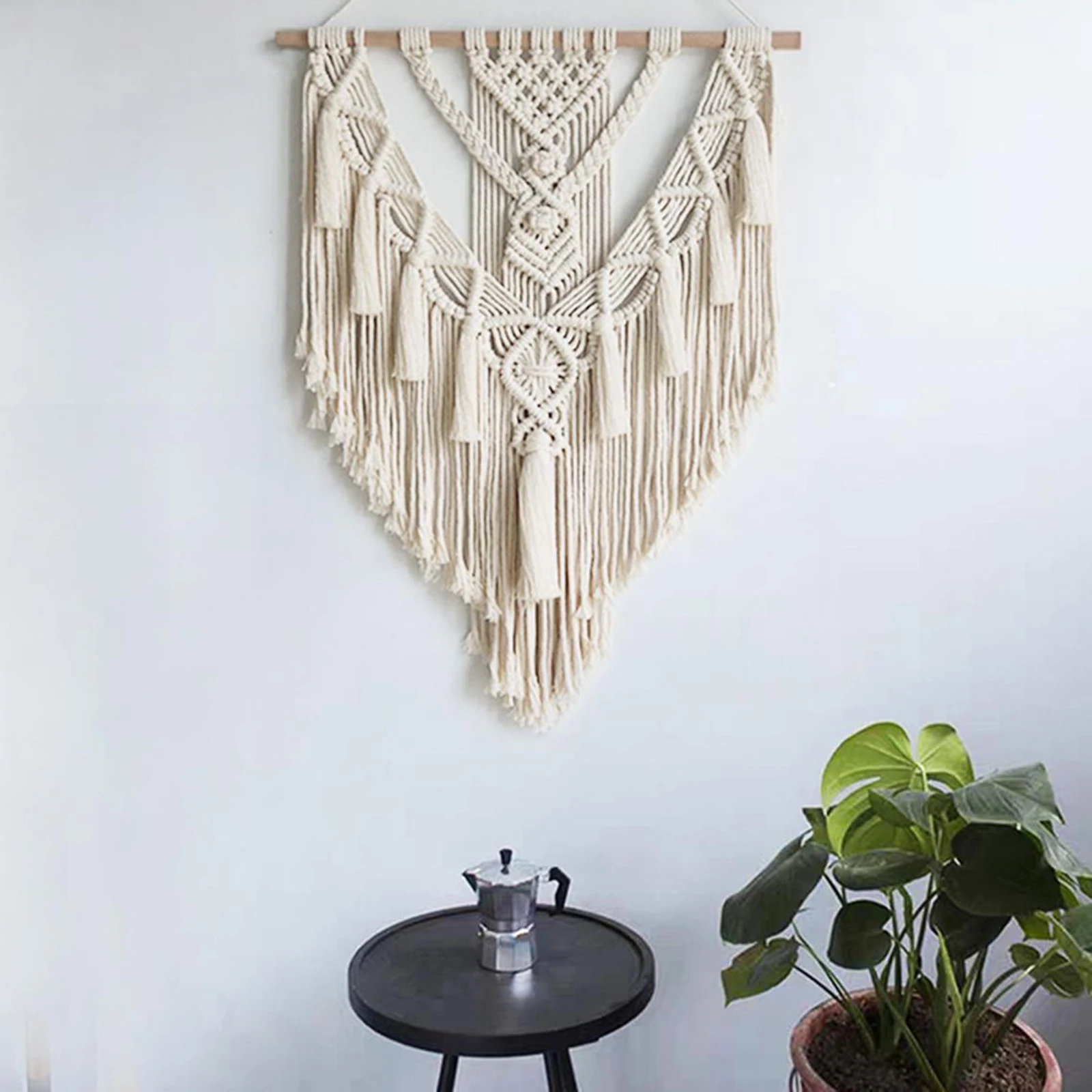 Handmade Woven Macrame Boho Tapestry Nursery Mobile Wall Door Hanging Decor