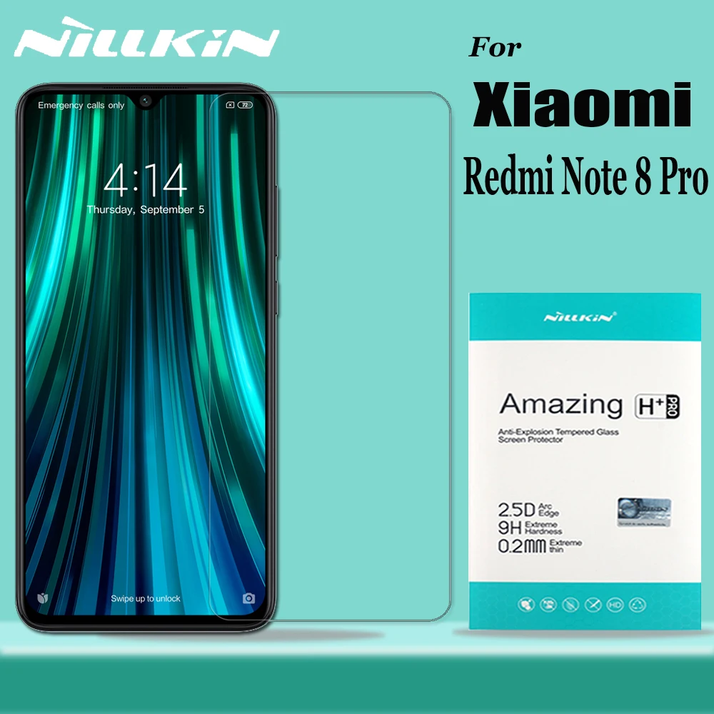 Redmi Note 8 Note 8 закаленное стекло Nillkin 9H жесткий прозрачный защитный протектор экрана для Xiaomi Redmi Note 8 Pro