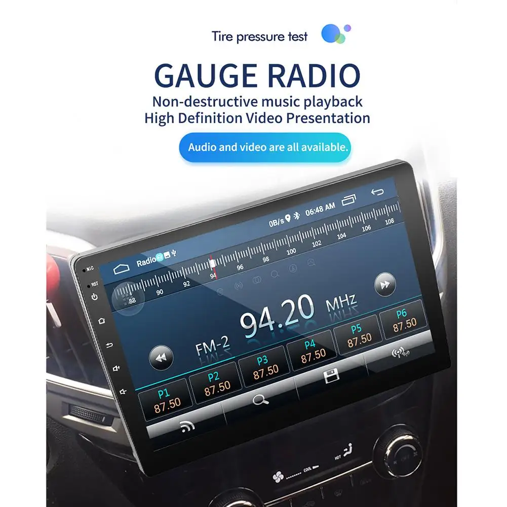 Автомагнитола 9/10. 1 дюймов Android 8,1 16G памяти HD сенсорный экран Bluetooth gps навигация wifi доступ в Интернет радио