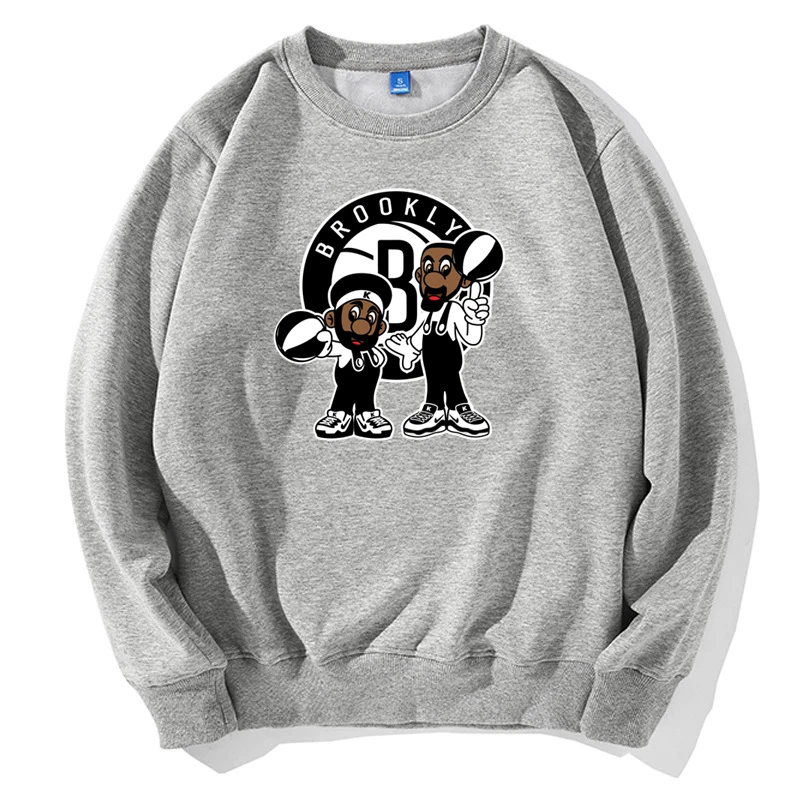 

Durant Super Brooklyn Bros Basketball Sweatshirts New Fashion Winter Warm Lover Irving Hoodies Cotton Casual Men/women Hoodie