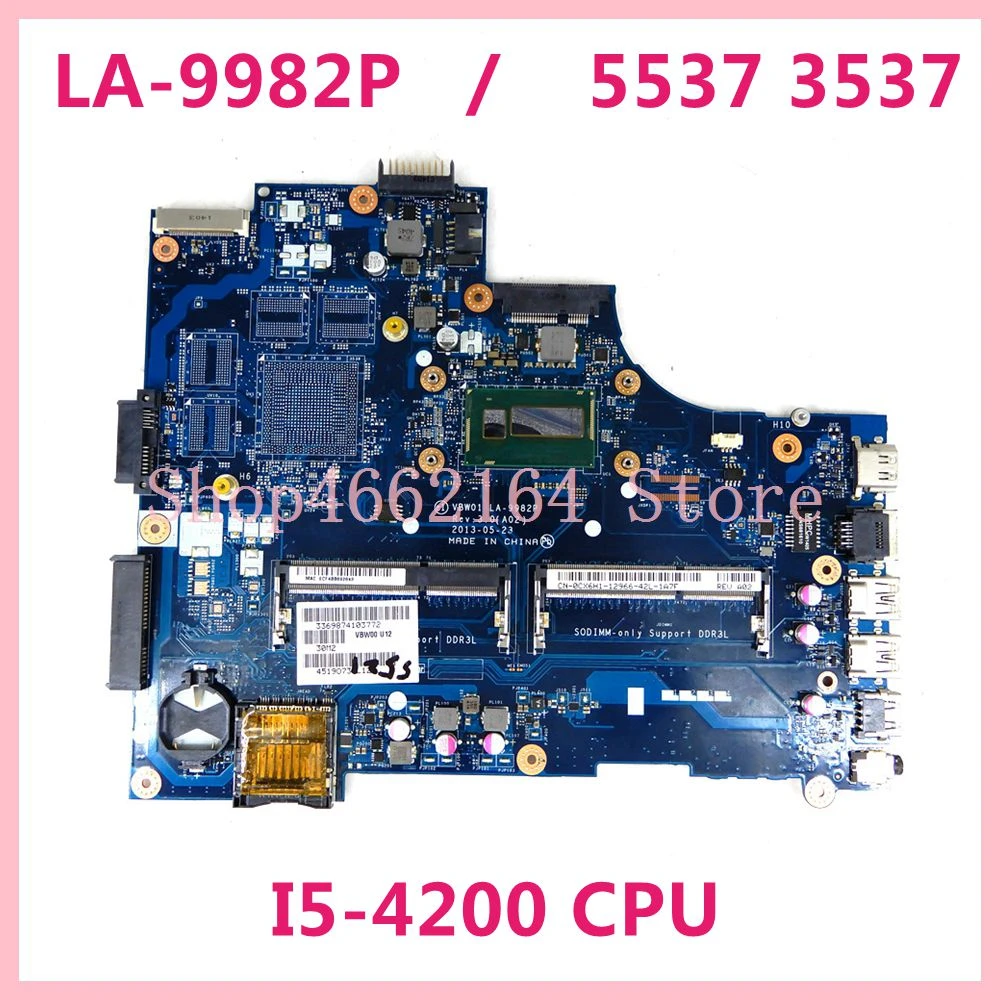 VBW01 LA 9982P For Dell Inspiron 5537 3537 Laptop Motherboard CN 