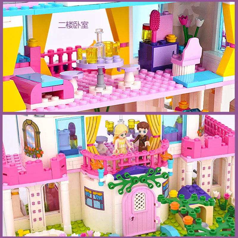 

Children'S Educational 4-Assembled 7 GIRL'S 6 Building Blocks Model 8 Intelligence 9 Copyright 10-Year-Old 12 Castle Villa Toy P