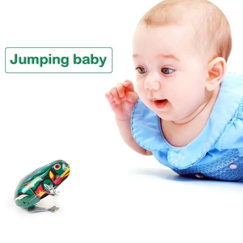 Jumping Frog Model Wind-up Clockwork Tin Toy Kids Retro Education Classic Toy for Collectible Jumping Frog Model Wind-up Clockwork Tin Toy Kids Retro Education Classic Toy for Collectible