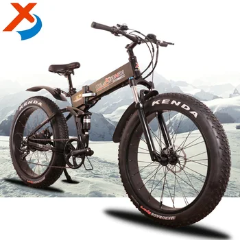 

26*4.0 inch folding electric bike power-assisted snow bike, fat tire mountain bike with shock absorption bicycle