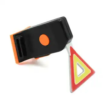 

USB Rechargeable Bike Rear Tail Light LED Bicycle Warning Safety Smart Lamp Unique Red Yellow Light Riding Night Triangle