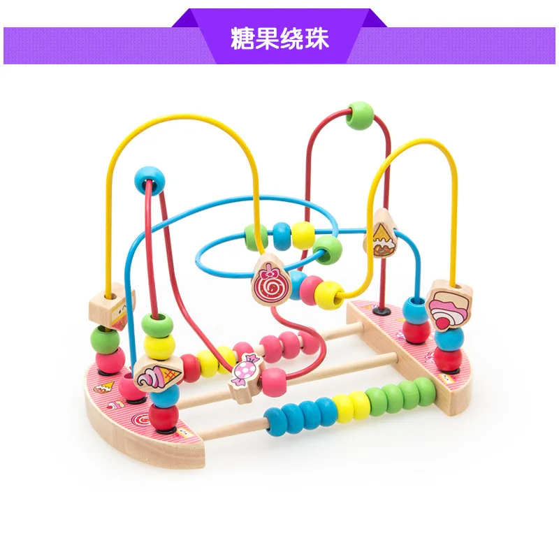 

Educational Unisex Month Children Large Beaded Bracelet Bead-stringing Toy Building Blocks of Toy 18 Infants Unisex Non-
