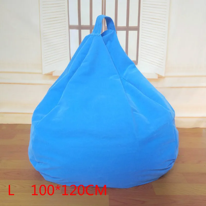 Lazy Bean Bag чехол для стула без наполнителя пуховый диван детский Кемпинг вечерние пуф кровать игровой пуф Кама спальня татами пол сиденье - Цвет: C4    L