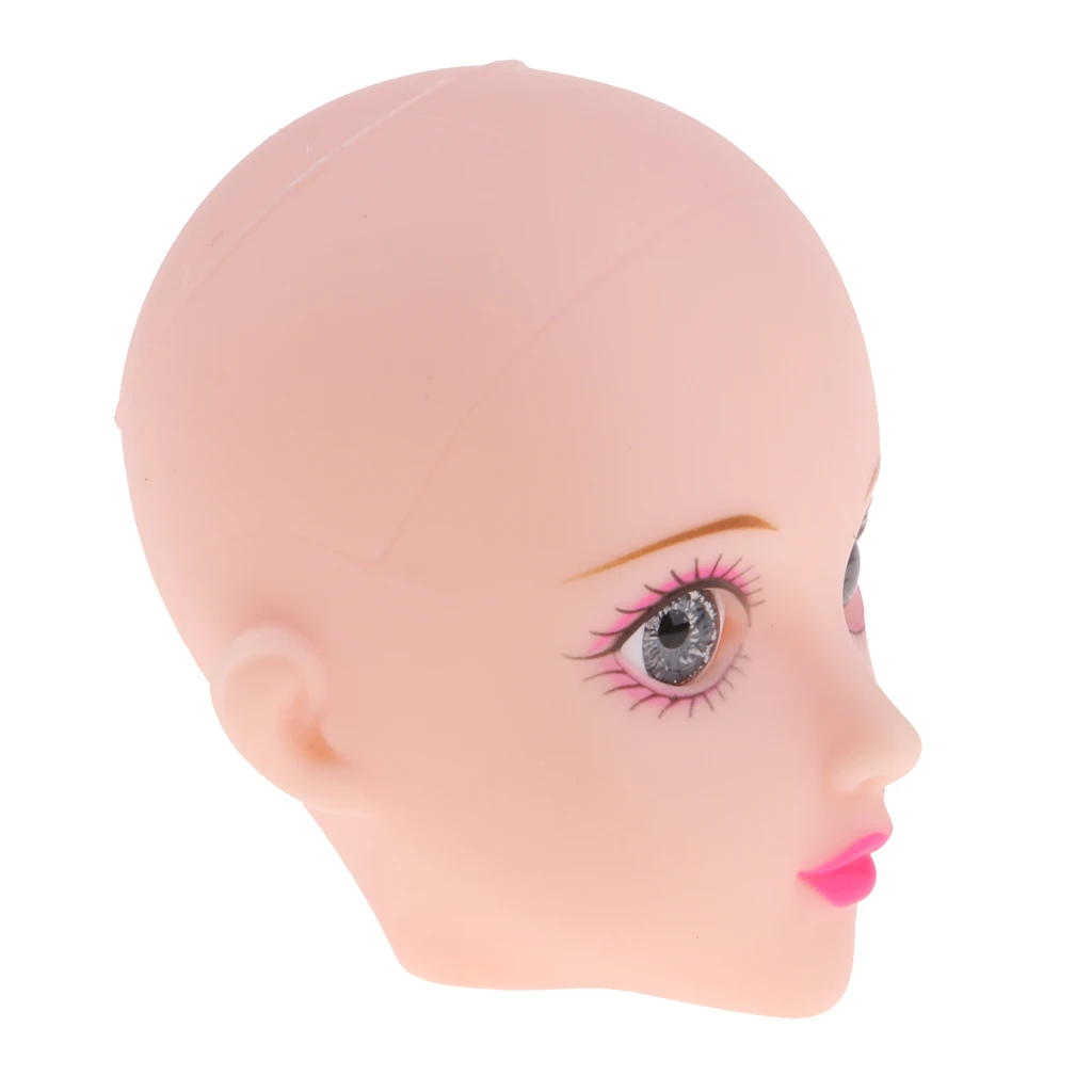 Beautiful Female Gray Eyes Makeup Head Parts for 1/6 BJD OB Doll DIY Making Accs