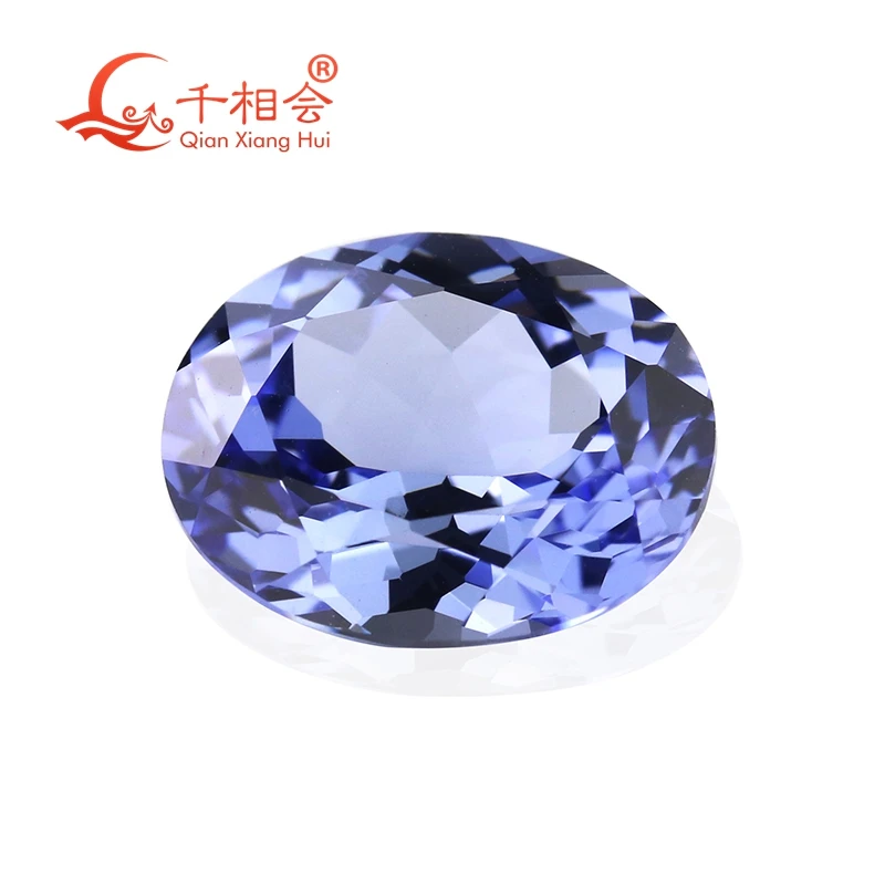 

light blue color laboratory created sapphire oval shape Natural cut artificial sapphire gem stone for jewelry making
