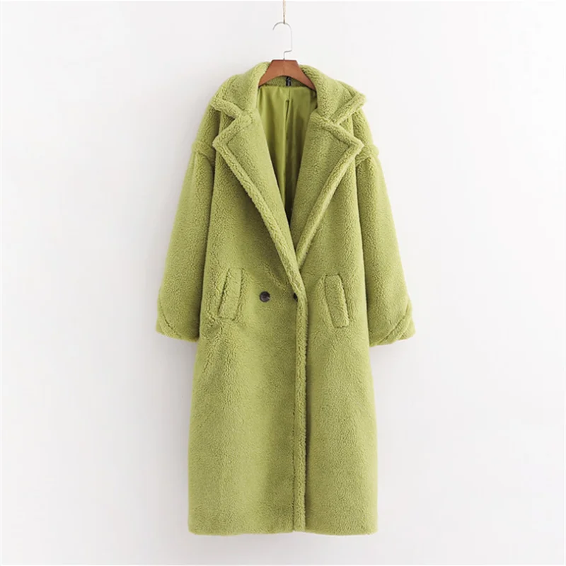 Green Зимнее женское пальто, новая мода, женские пальто из овчины, теплая верхняя одежда для холодной погоды, 12 цветов, одежда - Цвет: Green