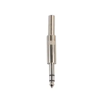 

6.35MM Stereo DIY Plug Connector Male Audio Plug Welding Head Stereo Dual Headphone Jack With Spring Connetor