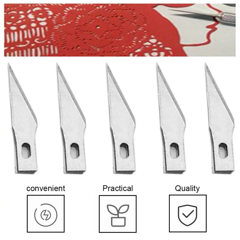 Portable Craft Knife Precision Blade Cutter Non-slip Handle Professional Metal Engraving Tool for Wood Paper Stencil free ship