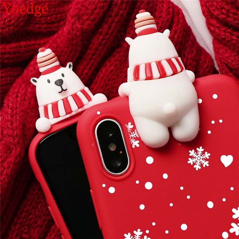 Рождественский мультяшный чехол для телефона с оленем для iPhone 11 Pro XS Max XR X 5 5S SE чехол для iPhone 6 6S 7 8 Plus силиконовый матовый чехол