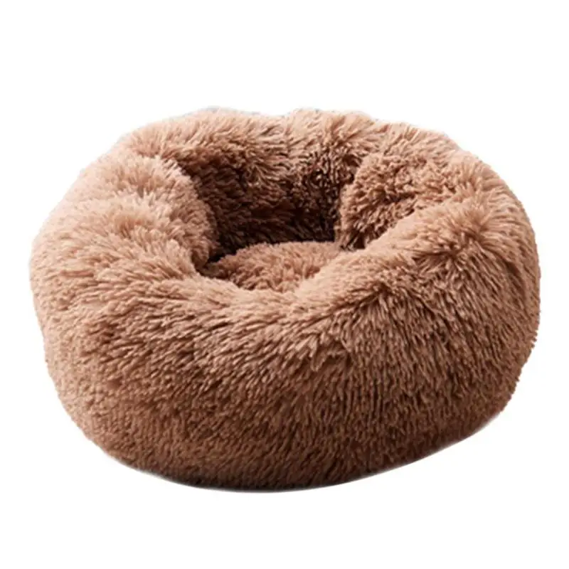 Orthopedic Dog Bed Comfortable Donut Cuddler Round Dog Bed Ultra Soft Washable Dog and Cat Cushion Bed Cama Para Cachorro - Цвет: Coffee