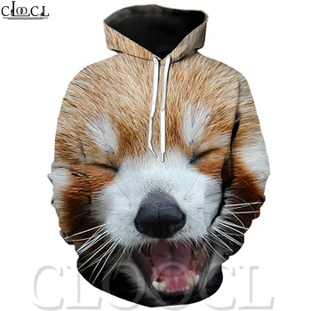 

Hoodie men's Cute Lazy Red Panda animal print unisex clothes 2020 Simple Hoodies Unisex Street wear Over Size Pullover Hoodie