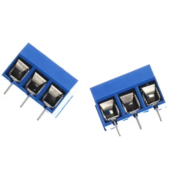 

10pcs/lot Blue 5.08-301-3P KF-301-3P Blue Terminal 5mm Spacing Terminal
