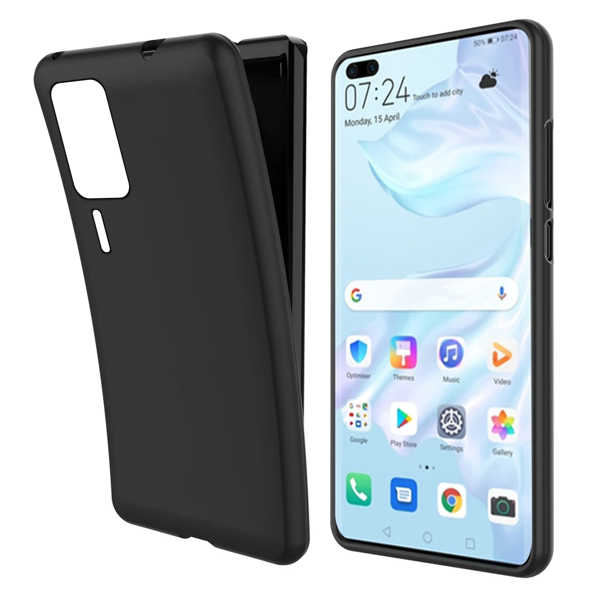 For Huawei P40 Pro Back Case Slim Fit Soft TPU Shockproof Phone Protective Cover Black Fast delivery |