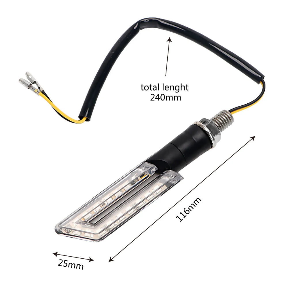LEEPEE указатель поворота янтарного цвета светодиодный мотоцикл поворотные сигнальные огни для Harley Honda Мотоцикл Индикаторы поворота лампы 1 пара