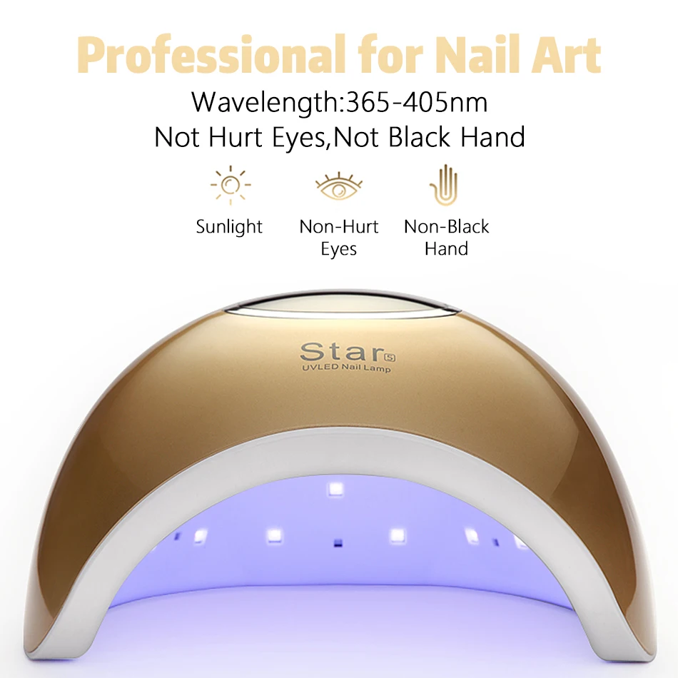 

LED UV Lamp For Nails Dryer 72W Drying All Gel Nail Polish Sun Light Lamp For Manicure Pedicure Smart Infrared Sensing DFDF