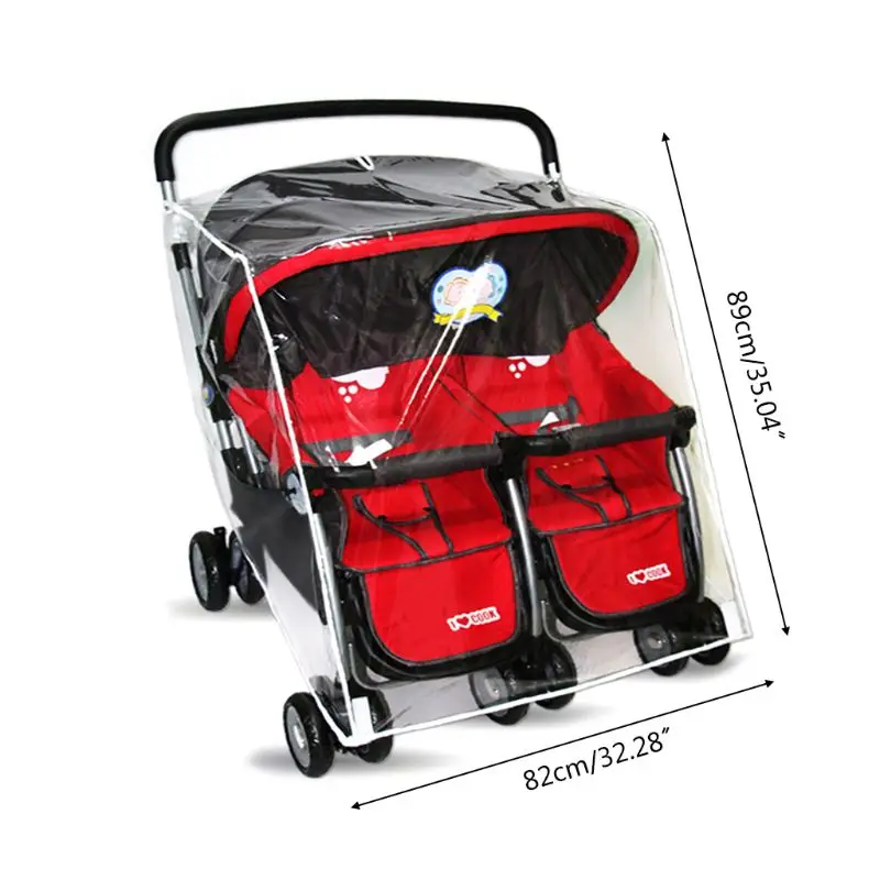 Baby Pushchairs Rain Cover For Twins Clear Stroller Wind Dust Shield stroller handlebar cover stroller foot cover