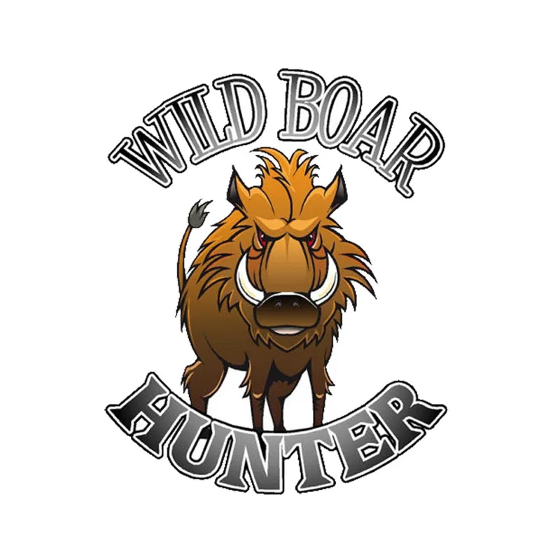 

Creative Wild Boar Hunter Hunting Car Sticker Motorcycle Accessories Cover Scratches Waterproof PVC 12cm X 10cm