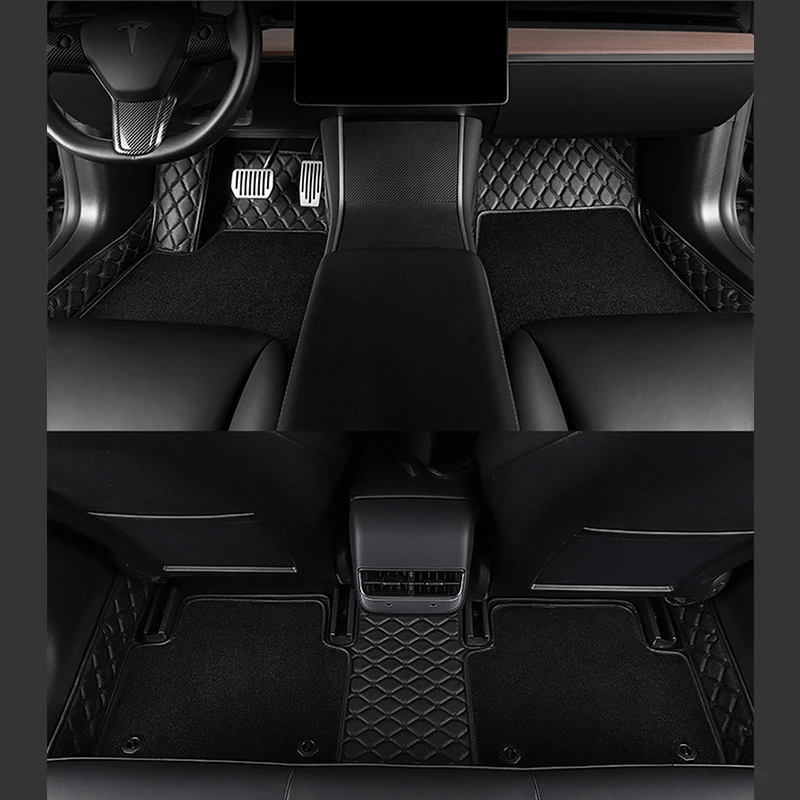 Для Hyundai Santa Fe 2019 2020 (7 мест) Роскошные двухслойные автомобильные коврики с