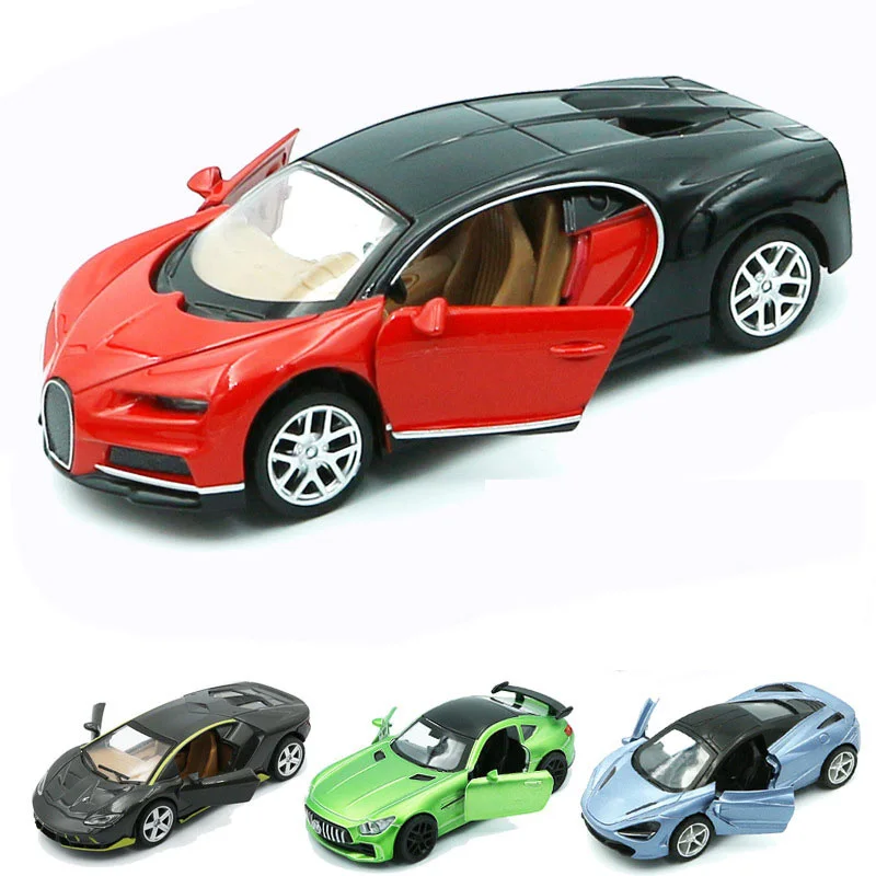 Real alloy Bugatti chiron racing car Mercedes miniature vehicles  children collection model car kids toy for boy gift