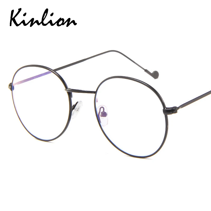 Kinlion классические круглые металлические Компьютерные очки Рамка для мужчин винтажные анти-голубые легкие женские очки Feminino Gafas