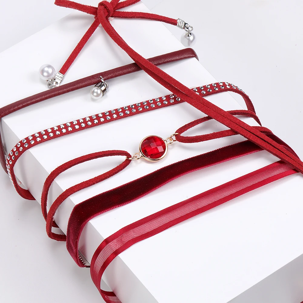 Flower Choker Necklaces Set (32)