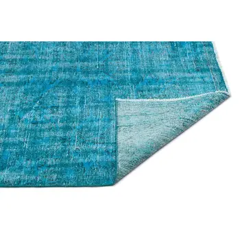 

Handmade Turquoise Vintage Overdyed Turkish Area Rug 167x252 Cm-5'6''X8'3''