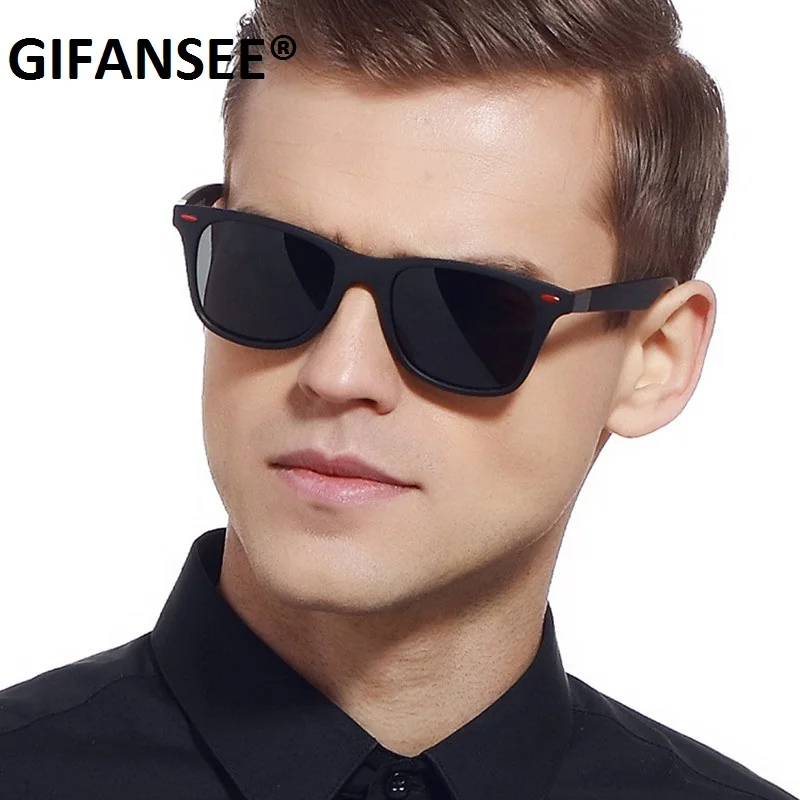 

GIFANSEE Classic Polarized Sunglasses Men Women Brand Design Driving Square Frame Sun Glasses Male Goggle UV400 Gafas De Sol