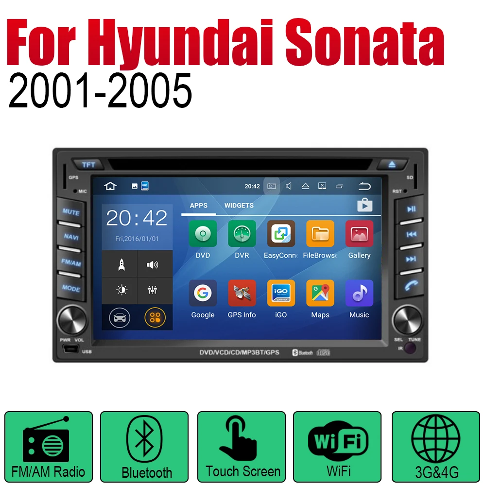 ZaiXi Android 2 Din автомобильное радио, dvd ДЛЯ hyundai Sonata V6 Gold 2001~ 2005 автомобильный мультимедийный плеер gps навигационная система Радио стерео