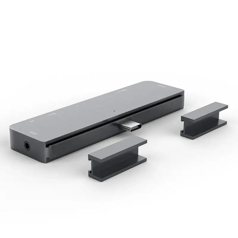 Многофункциональный 7 в 1 usb type-C концентратор для HDMI USB3.0 USB-C PD TF карта AUX адаптер классические цвета и простой прочный дизайн