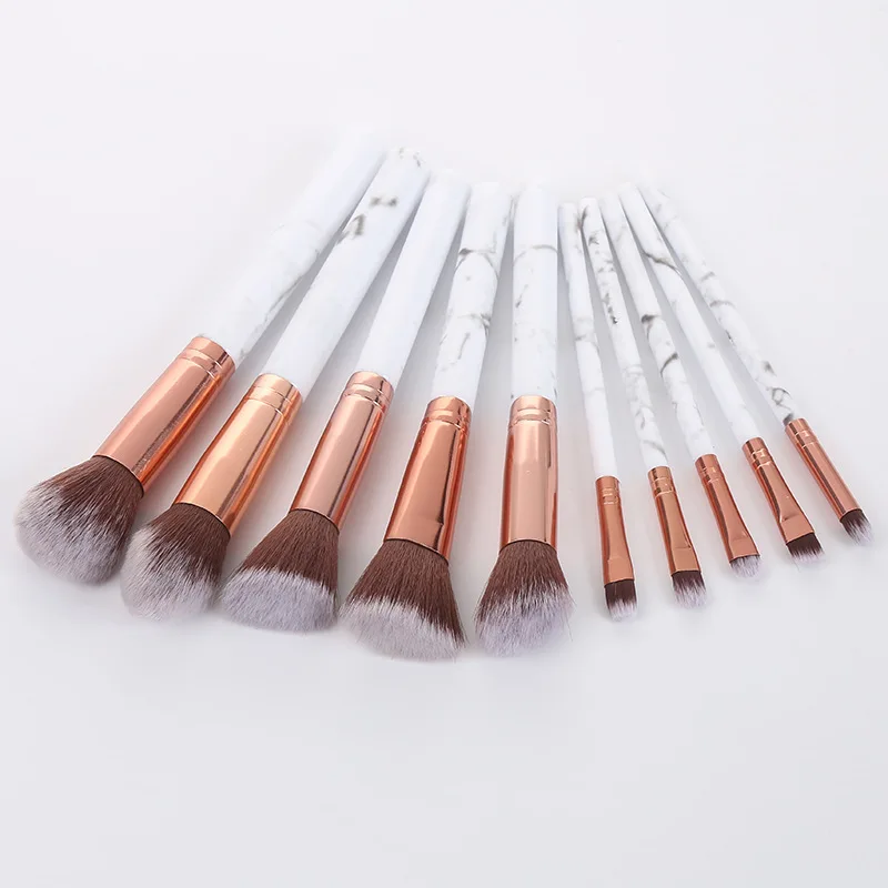 

Beauty Tools New 10-Piece Marbling Makeup Brush Set Portable Makeup Brush Suit