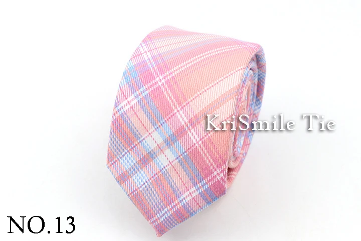 Men's Check Stripe 6cm Tie 100% Cotton Neckties Gift For Man Plaid Series Wedding Party Gift Accessories Women's Anime Tie