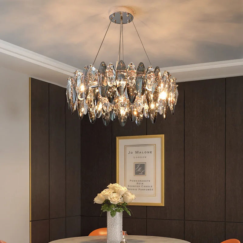 New modern crystal chandelier for living room luxury home decor lighting  fixtures round gold led cristal lamp lustre|Pendant Lights| - AliExpress