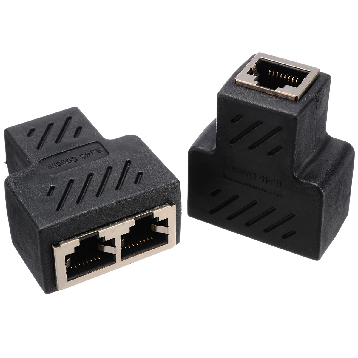

1 Pair RJ45 Female Splitter Adapter RJ45 Coupler Female Connector 1 To 2 Female LAN Ethernet Network Coupler Port Extender