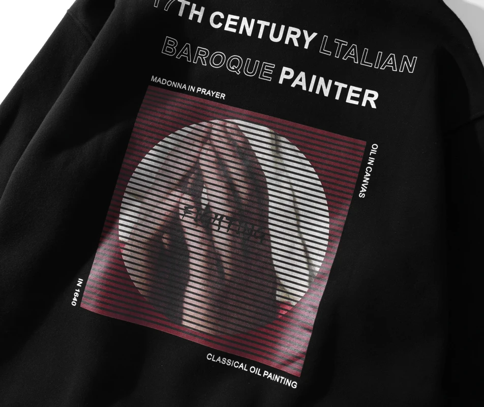 OSCN7 High Street God Print Толстовки мужские Зимние флисовые Харадзюку Большие размеры толстовка с капюшоном Мужская s Женская толстовка SHW-214