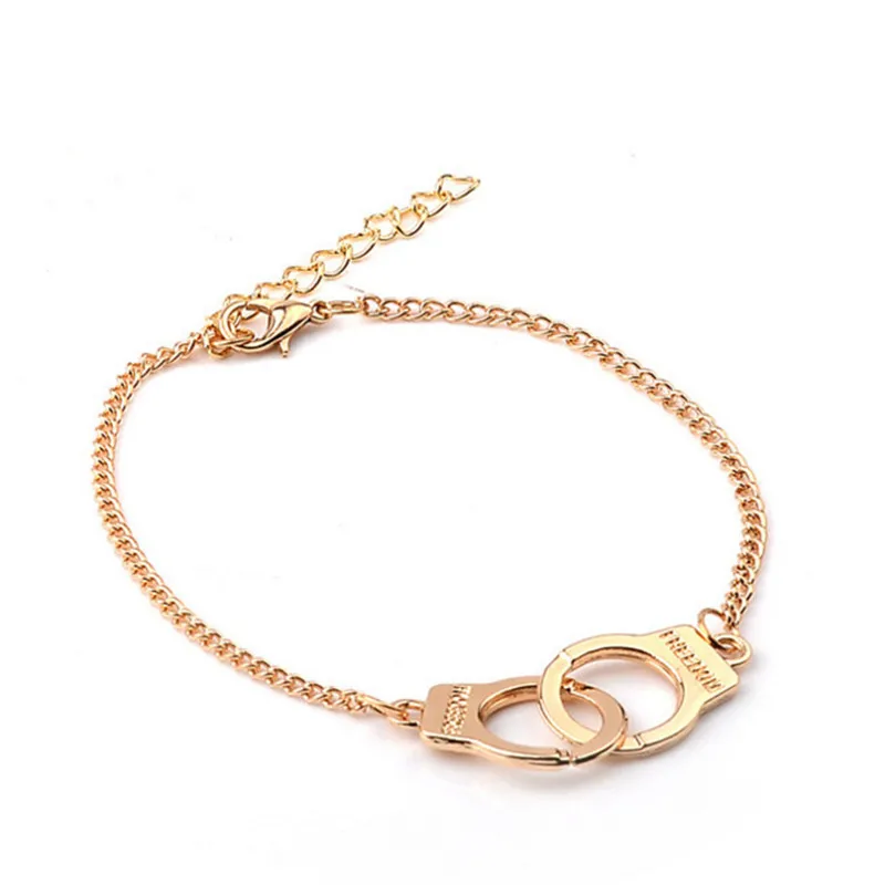 ZRM Trendy Handcuffs Bracelets Carved FREEDOM Couples Lock Bangles For Women Men Jewelry Lovers Valentines Day Gifts | Украшения и