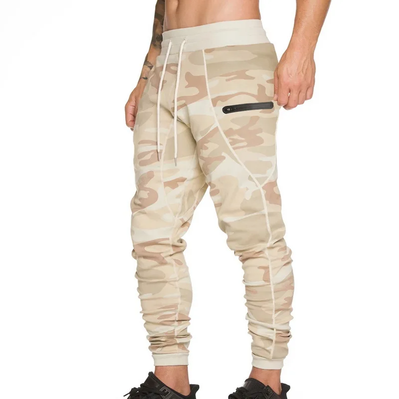 Adisputent Men's streetwear Slim Jogging Pants Fit Zipper Closure Closed Bottom Jogger Pants Sweatpants Fitness Multi-Pocket