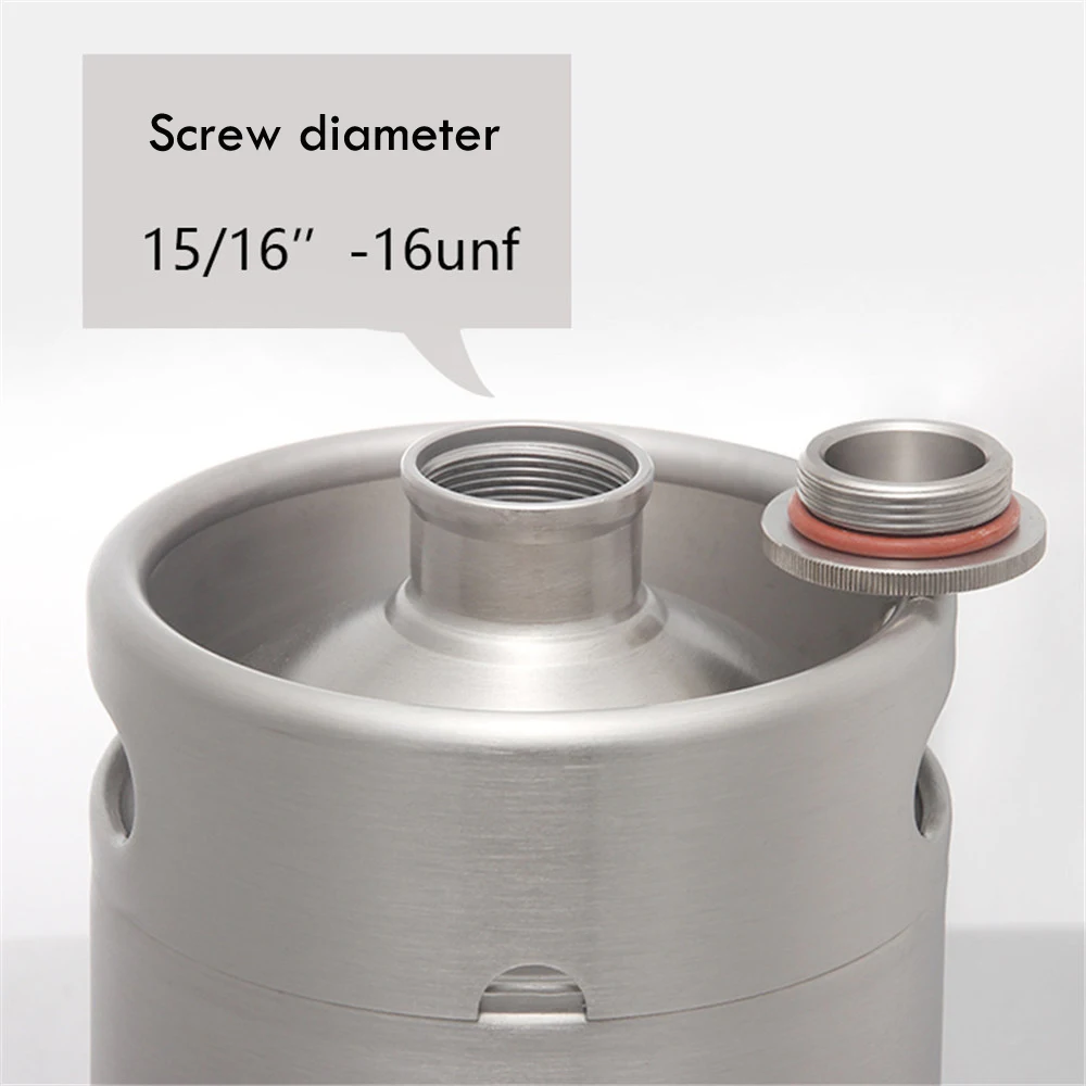 Stainless Steel Mini Beer Keg Pressurized Growler for Craft Beer Dispenser System Home Brew Beer Brewing