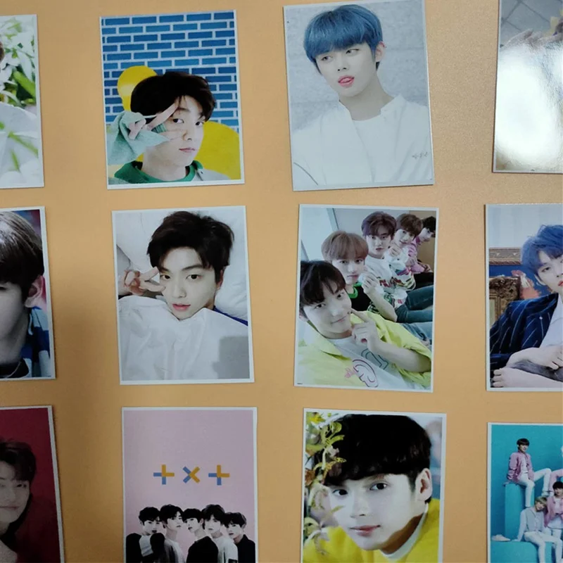 New 16Pcs/setKPOP TXT Album Self Made Paper Lomo Card Photo Card Poster HD Photocard Fans Gift Collection